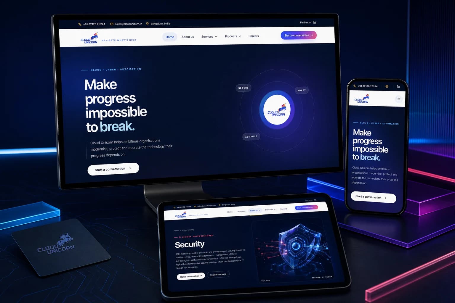 Cloud Unicorn react static website project cover