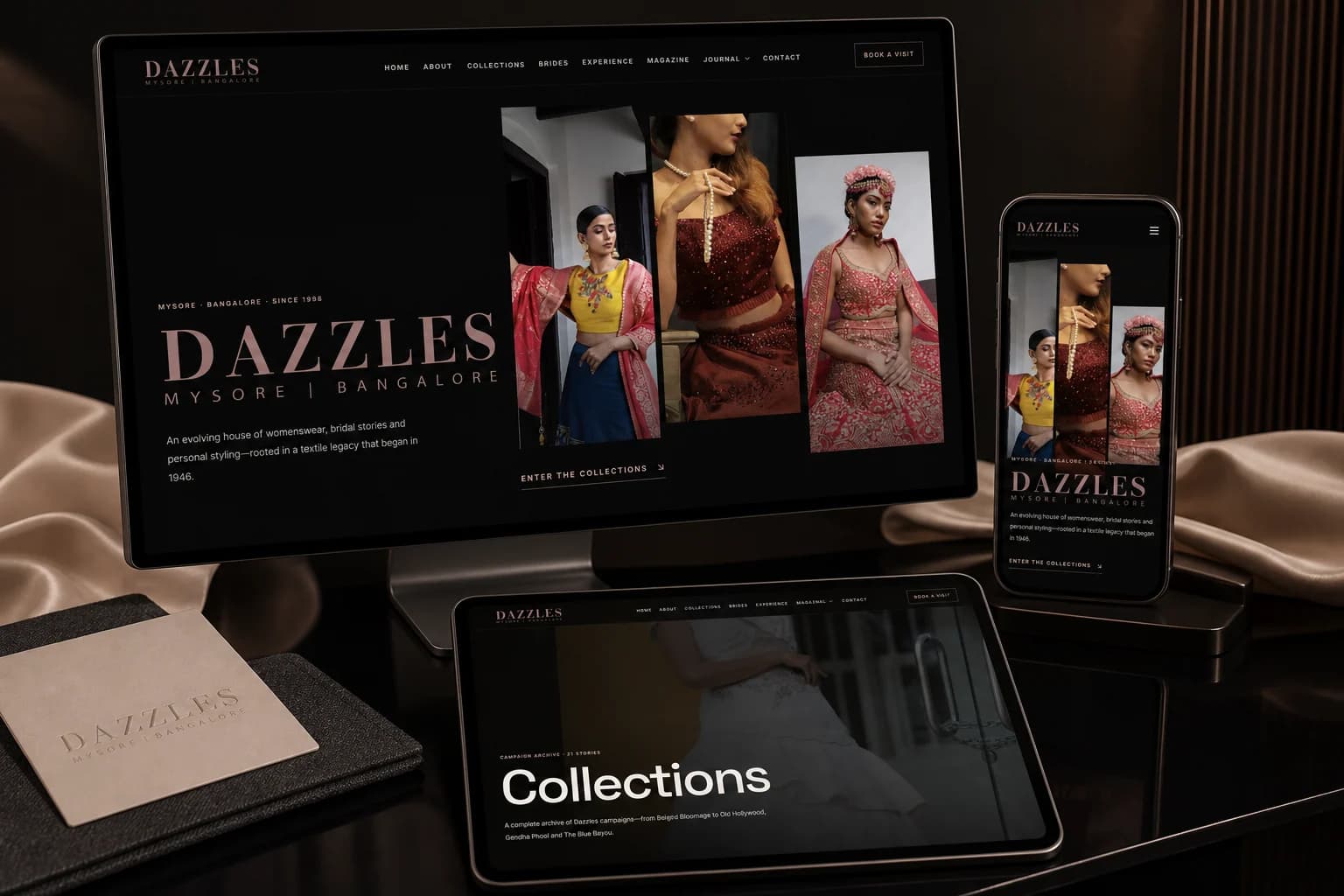 Dazzles react fashion website project cover