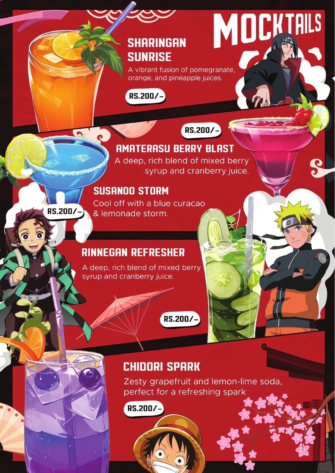 mocktail menu brochure page 4