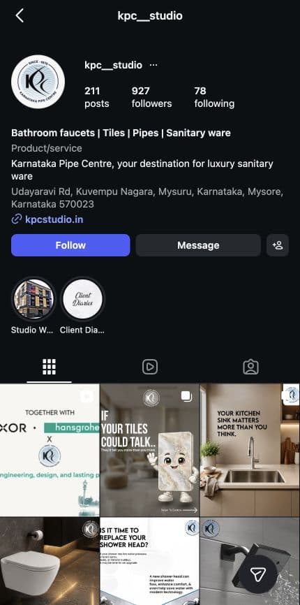 KPC Studio — Creative Studio social media marketing case study