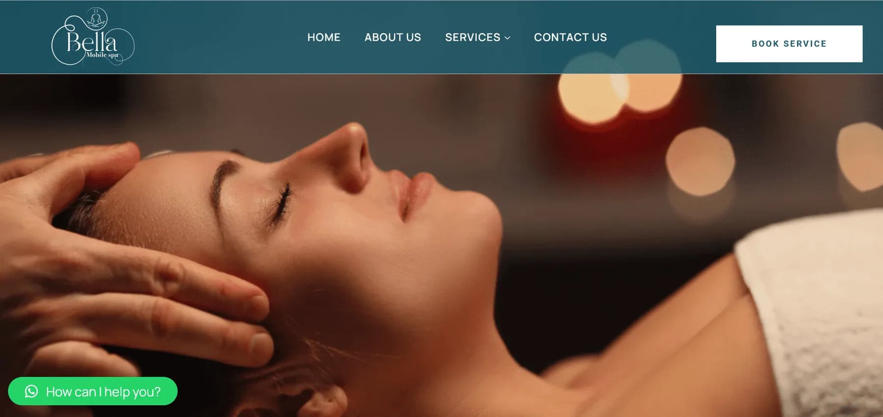 Bella Spa responsive website design screen 2