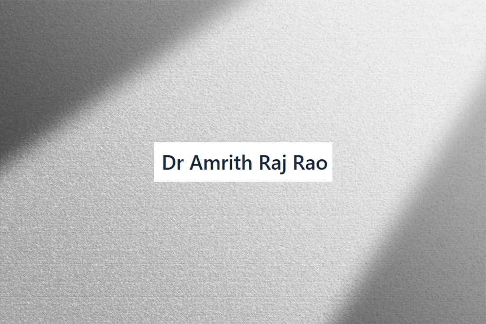 Dr. Amrith Raj Rao website design & development project cover