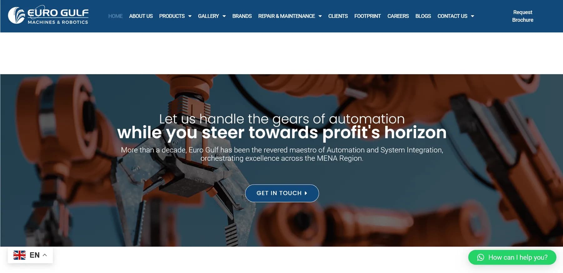 Euro Gulf responsive website design screen 2