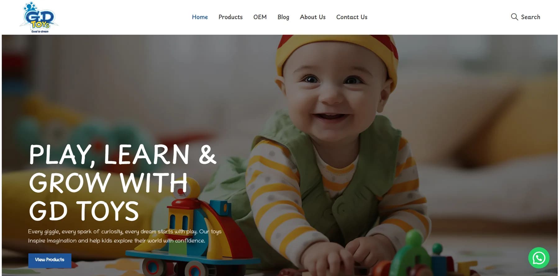 GD Toys responsive website design screen 1