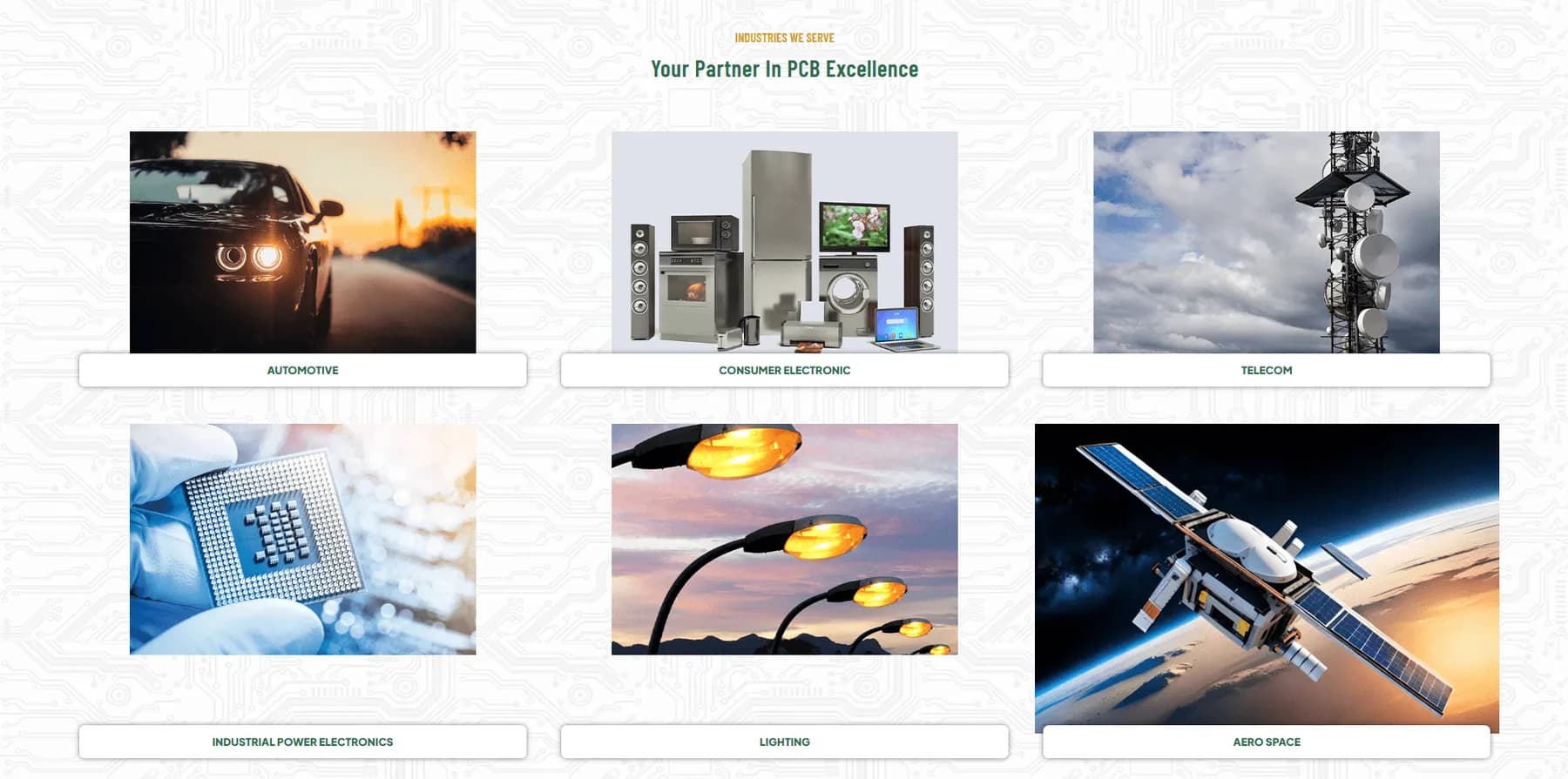 Global Circuits responsive website design screen 1