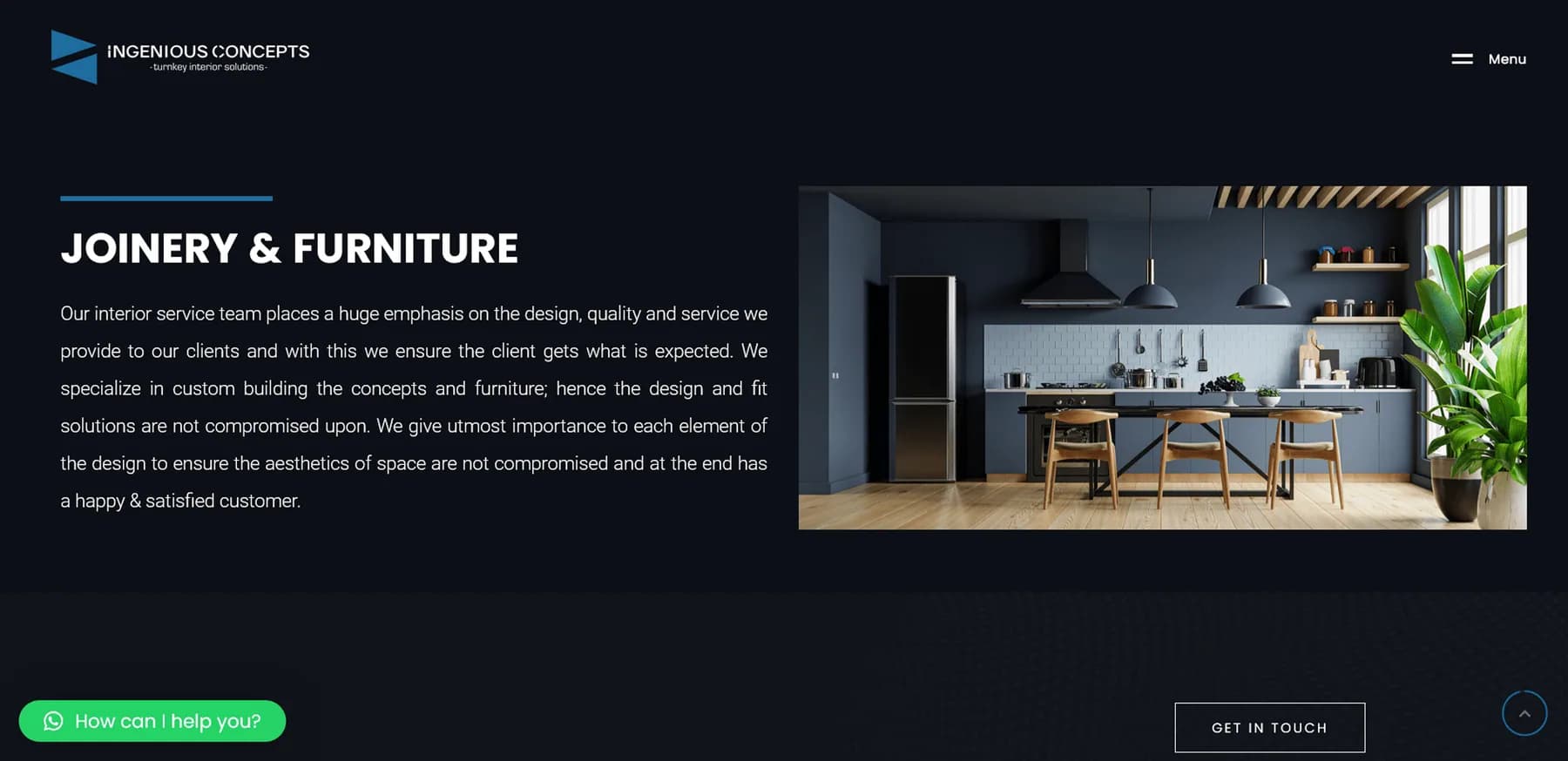 Ing Concepts responsive website design screen 1