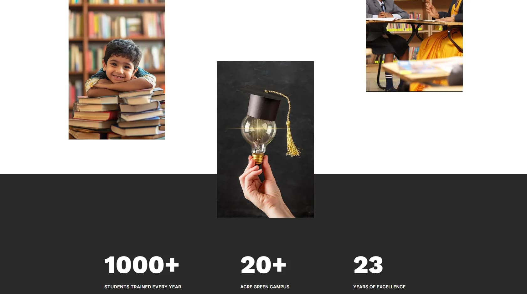 Jnanasarovara International Residential School (JIRSM) website homepage design shown in a desktop browser