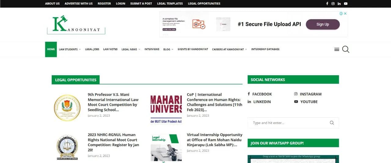 Kanooniyat responsive website design screen 2