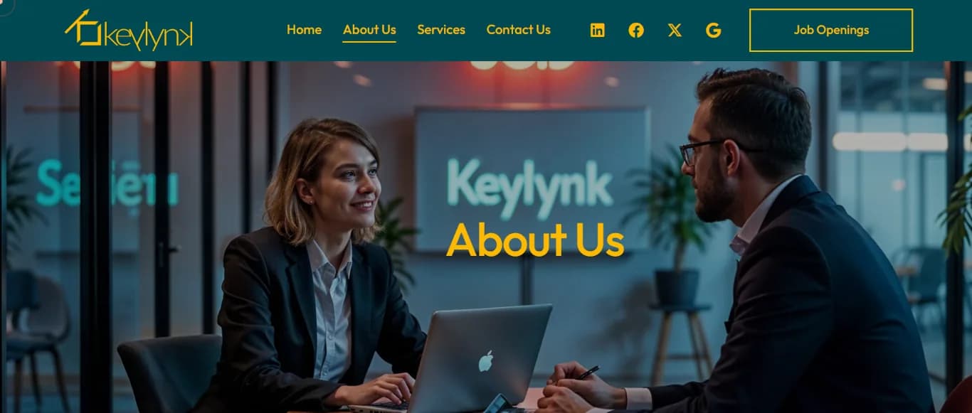 KeyLynk Business Consulting Pvt. Ltd. responsive website design screen 2