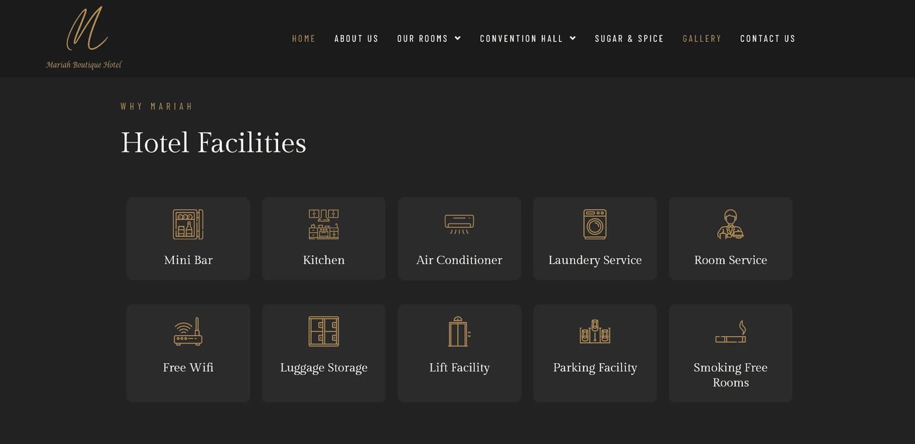 Mariah Boutique responsive website design screen 2