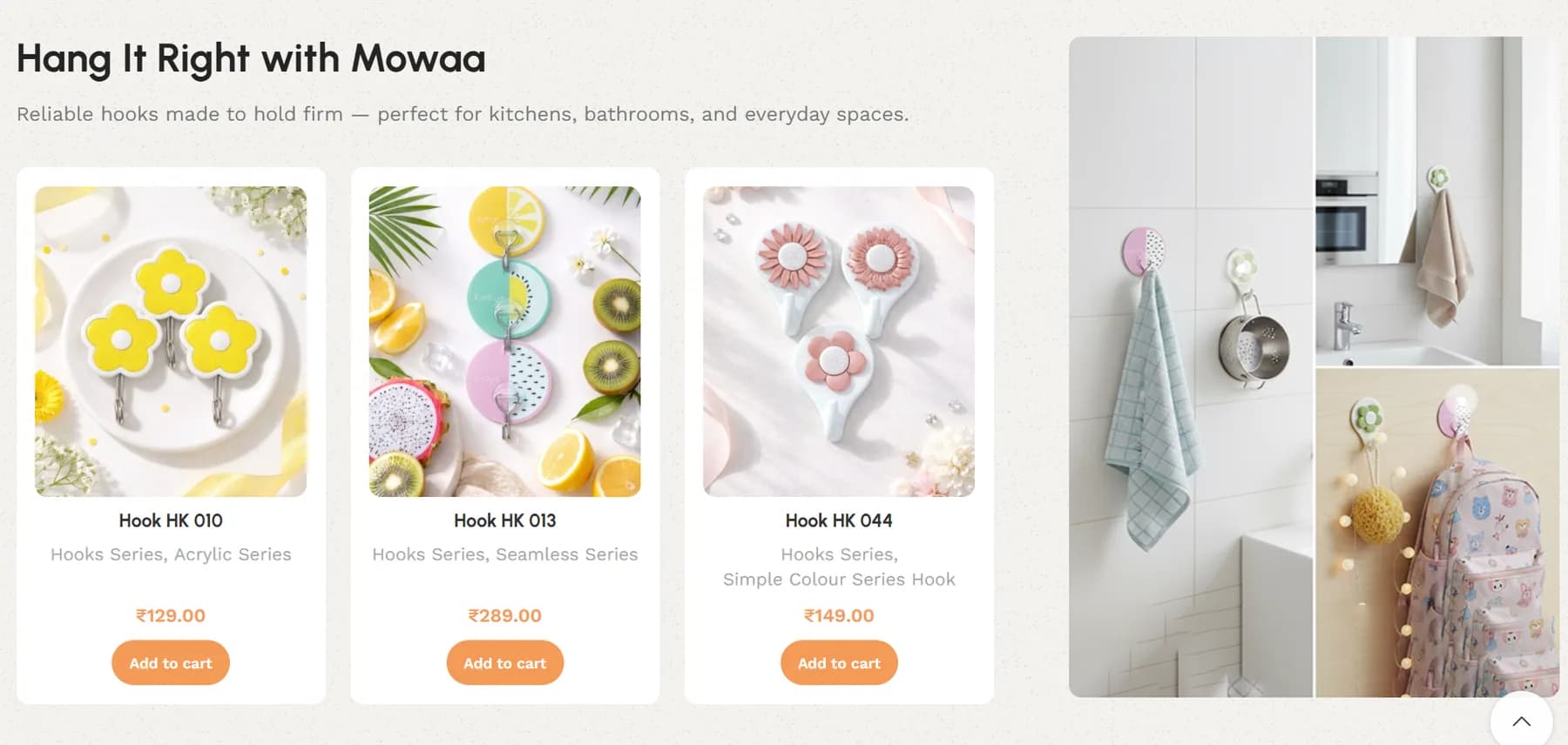 Mowaa website homepage design shown in a desktop browser