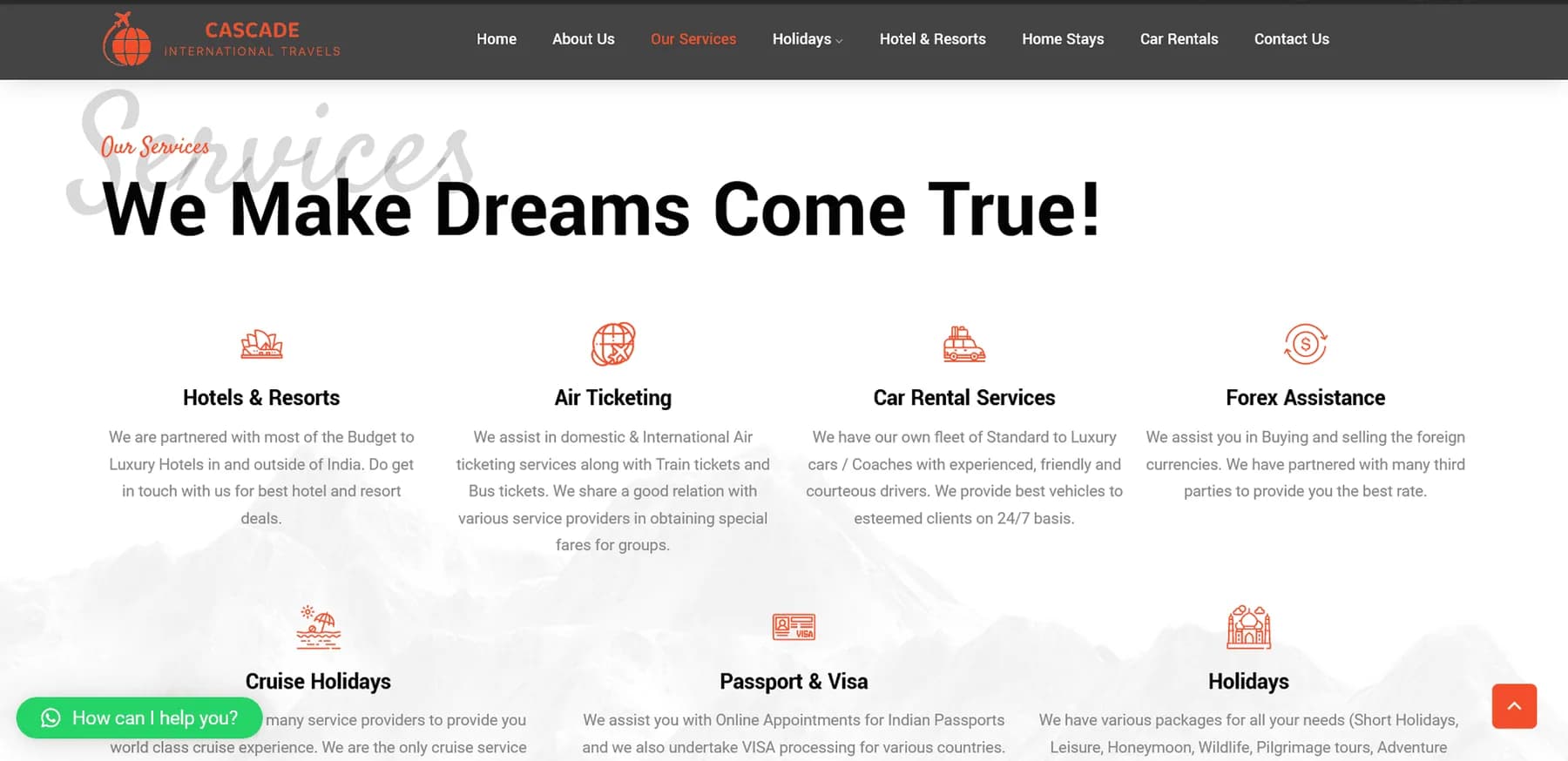 Mysore Tours responsive website design screen 2