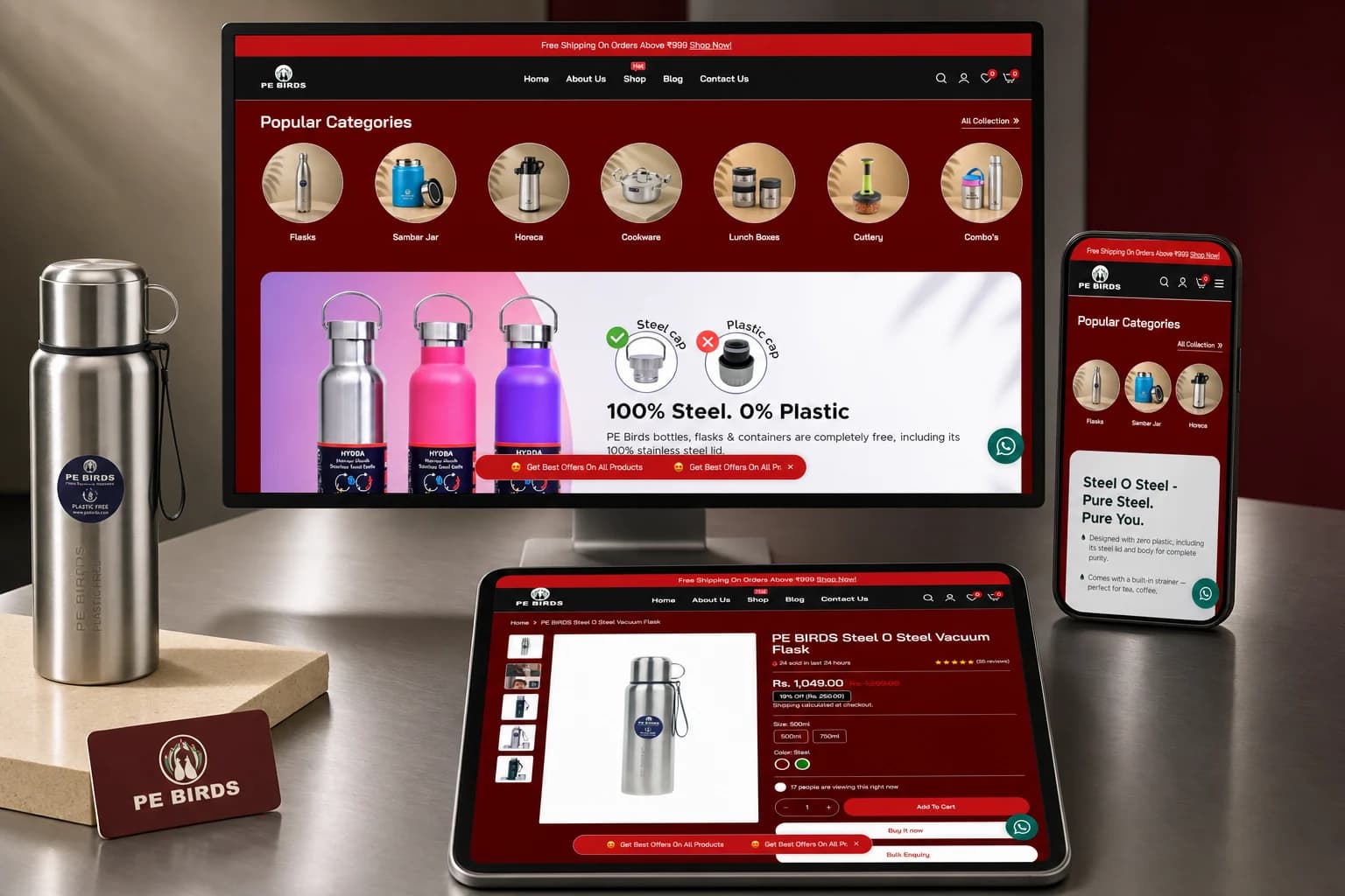 PE BIRDS shopify ecommerce project cover