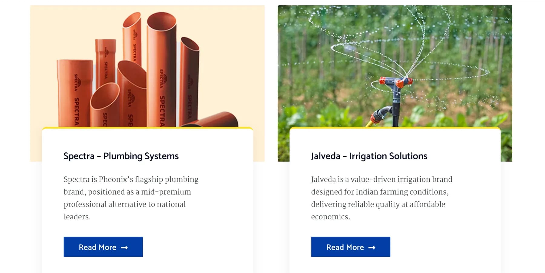 Pheonix Poly Products Pvt. Ltd. website homepage design shown in a desktop browser