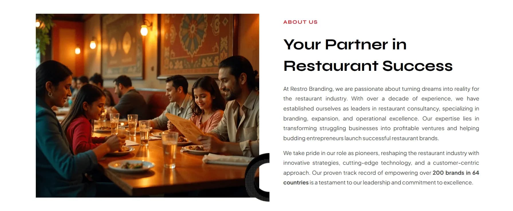 Restro Branding responsive website design screen 1