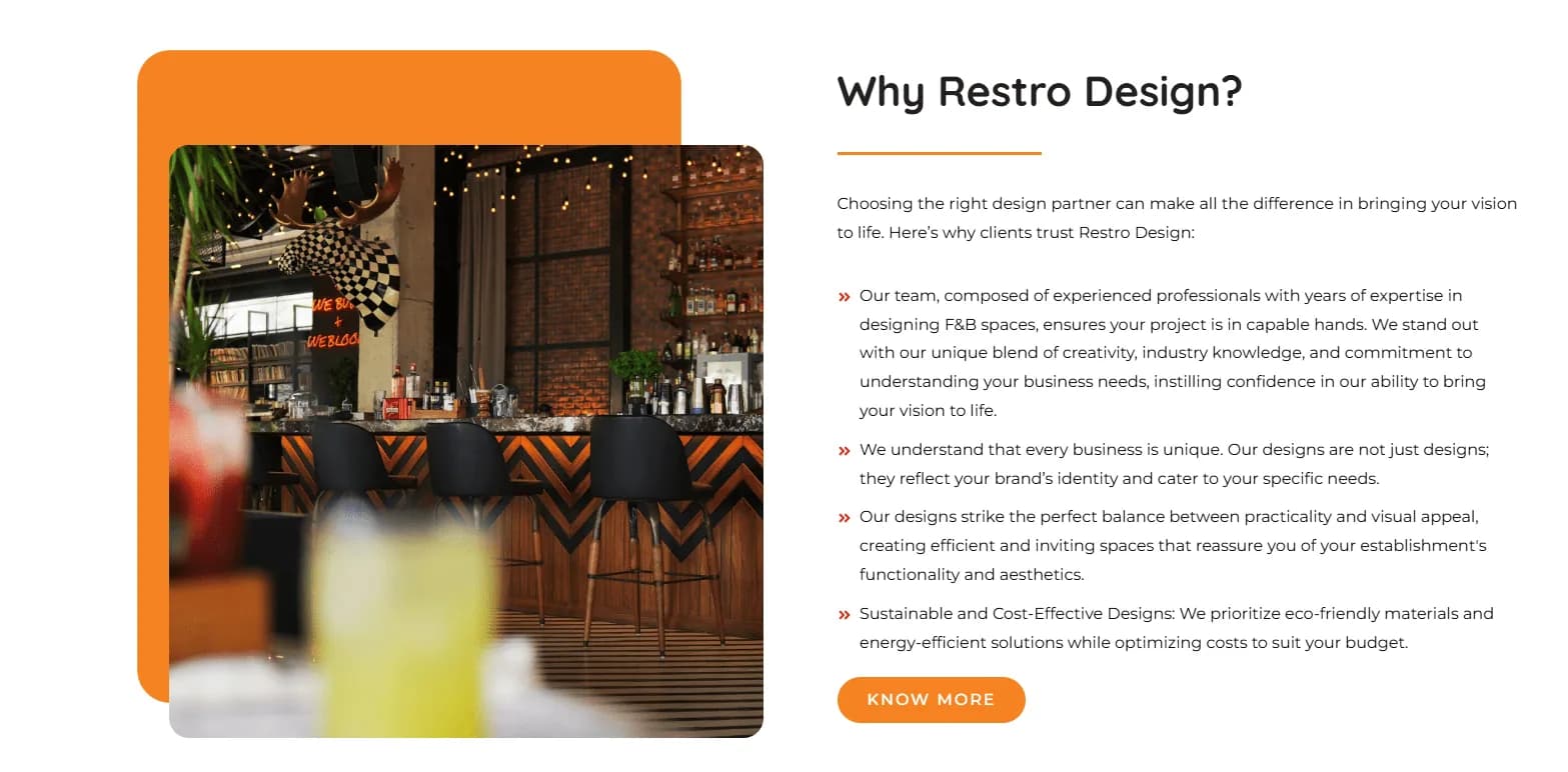 Restro Design responsive website design screen 2