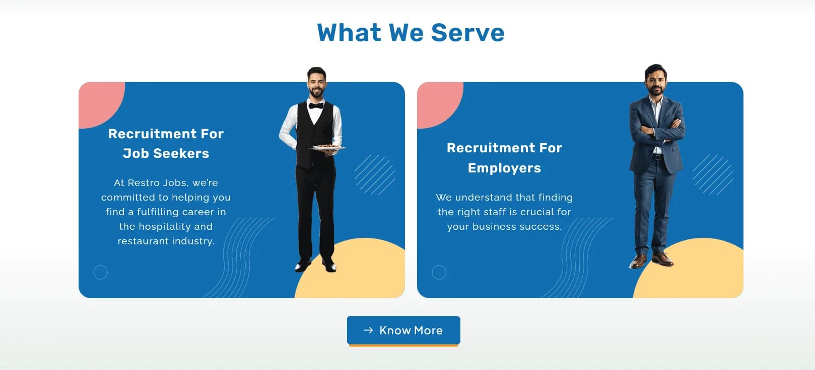 Restro Jobs responsive website design screen 1