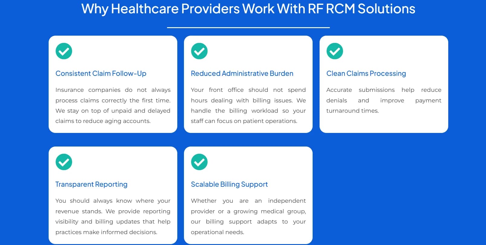 RF RCM Solutions responsive website design screen 1