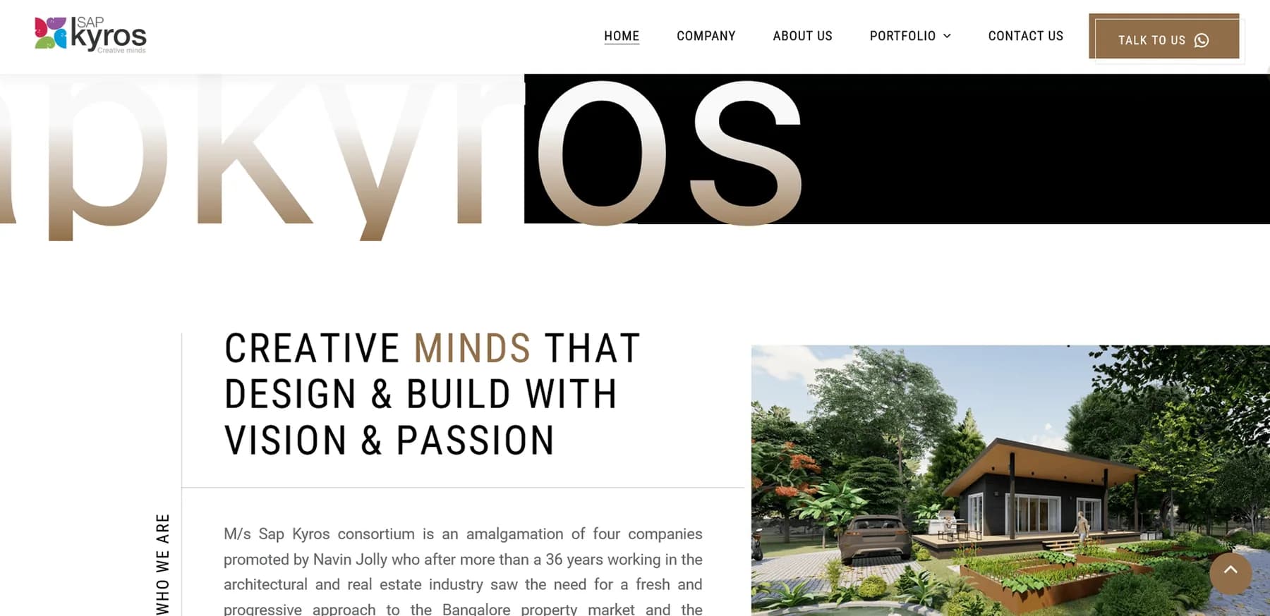 Sap Kyros responsive website design screen 1