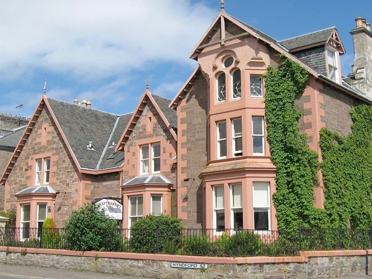 The historic Shaftesbury Hotel exterior in Dundee
