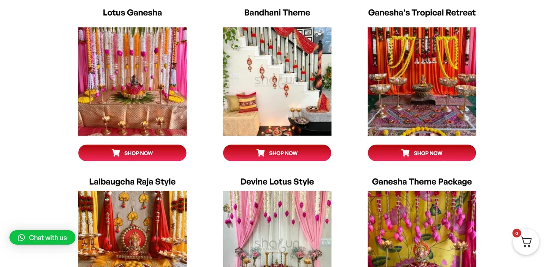 Shagun arts & crafts responsive website design screen 1