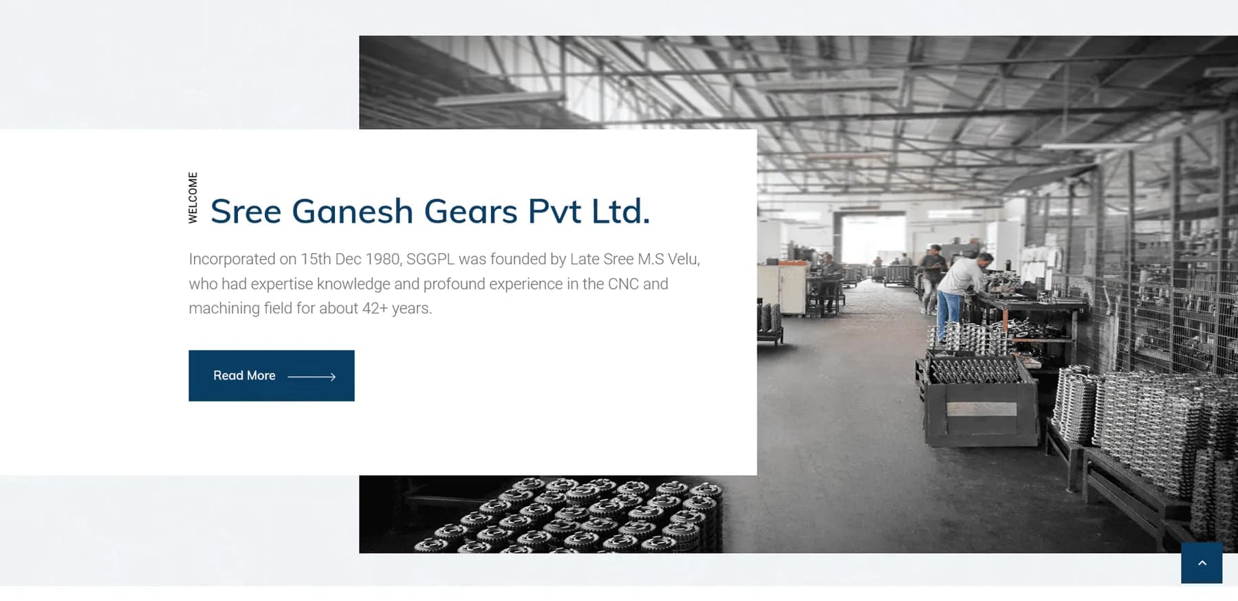 Sree Ganesh Gears Pvt Ltd responsive website design screen 1