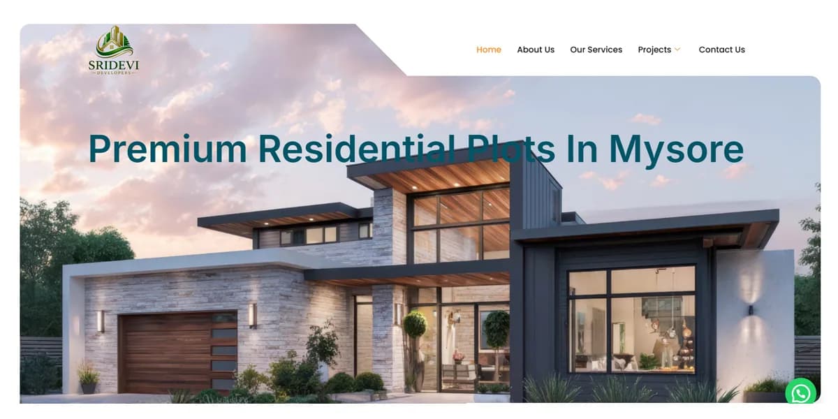 Sridevi Developers responsive website design screen 1