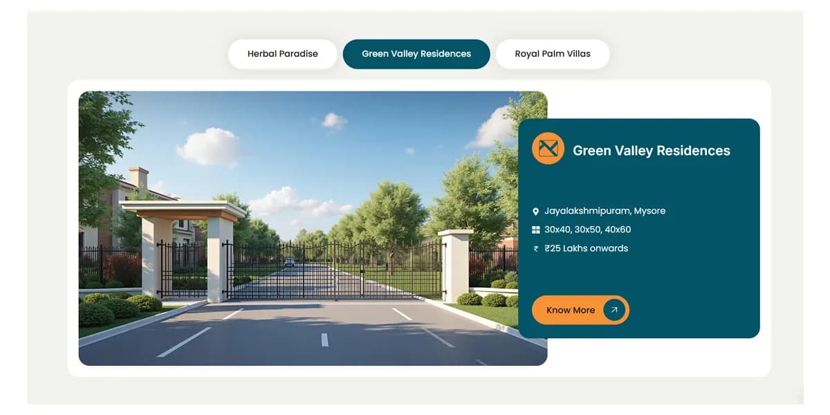 Sridevi Developers responsive website design screen 2