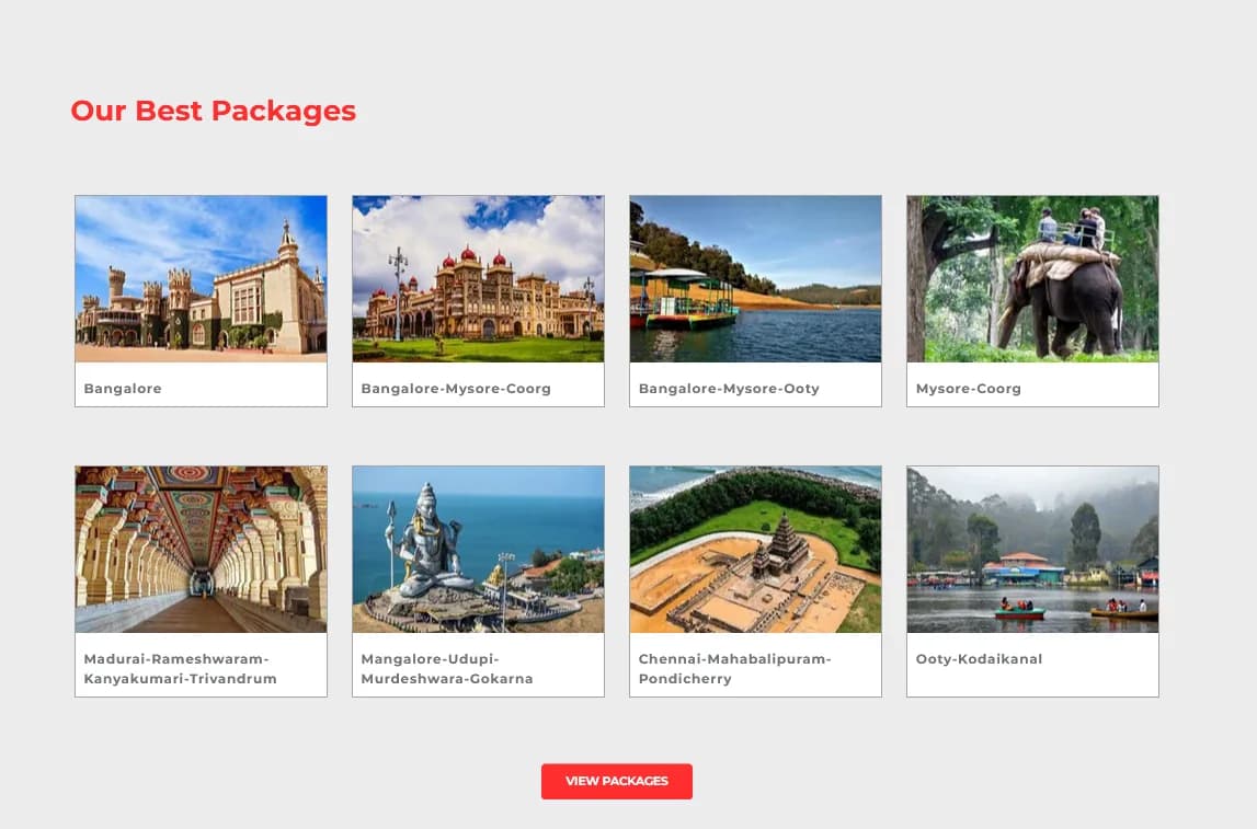Travel Nest responsive website design screen 1