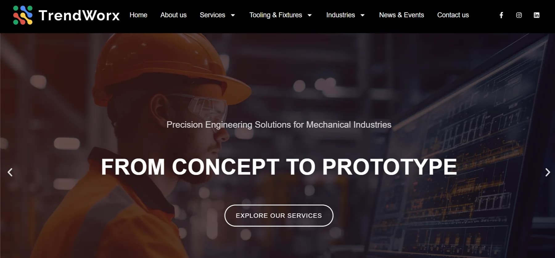 TrendWorx responsive website design screen 2