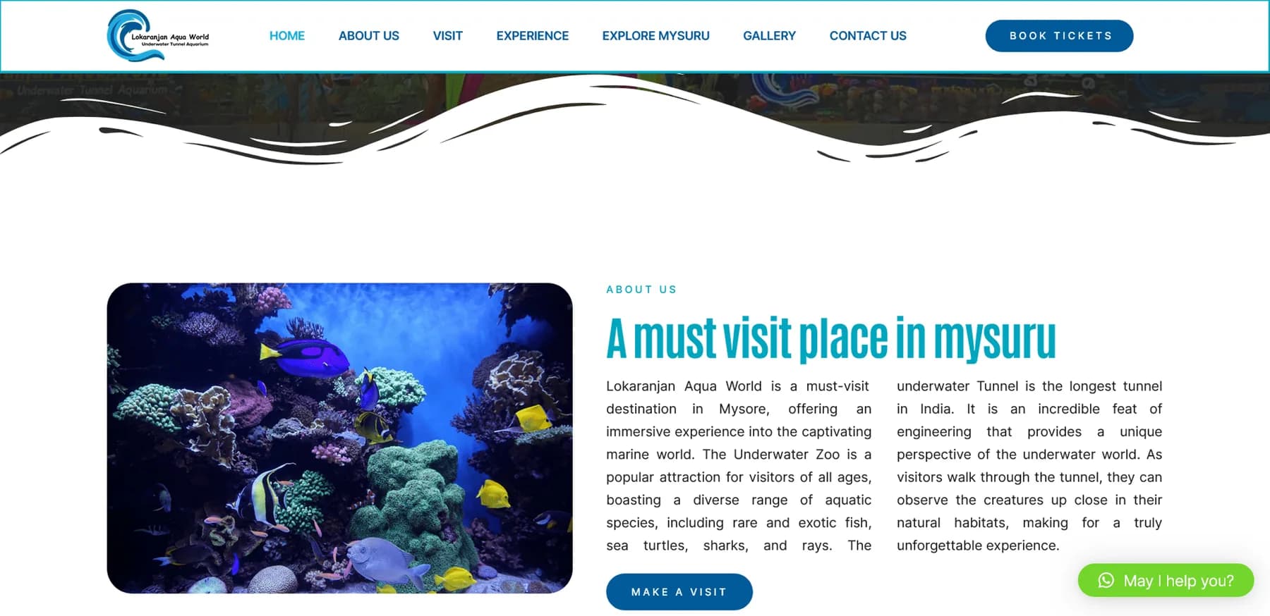Underwater Zone responsive website design screen 1