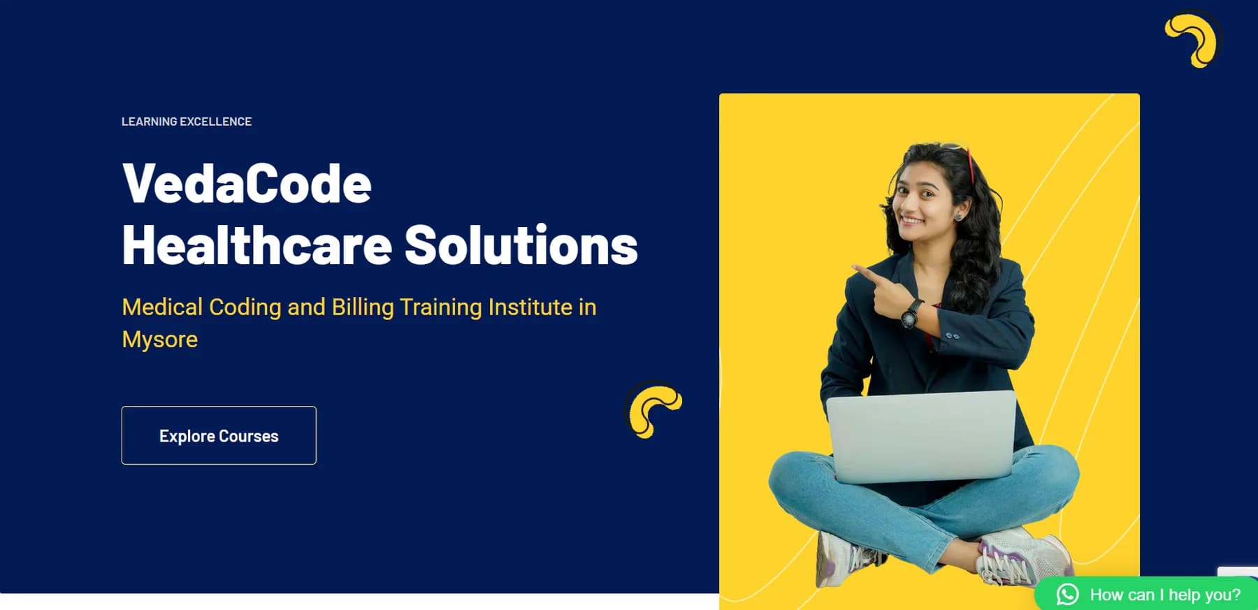 VedaCode Healthcare Solutions responsive website design screen 1