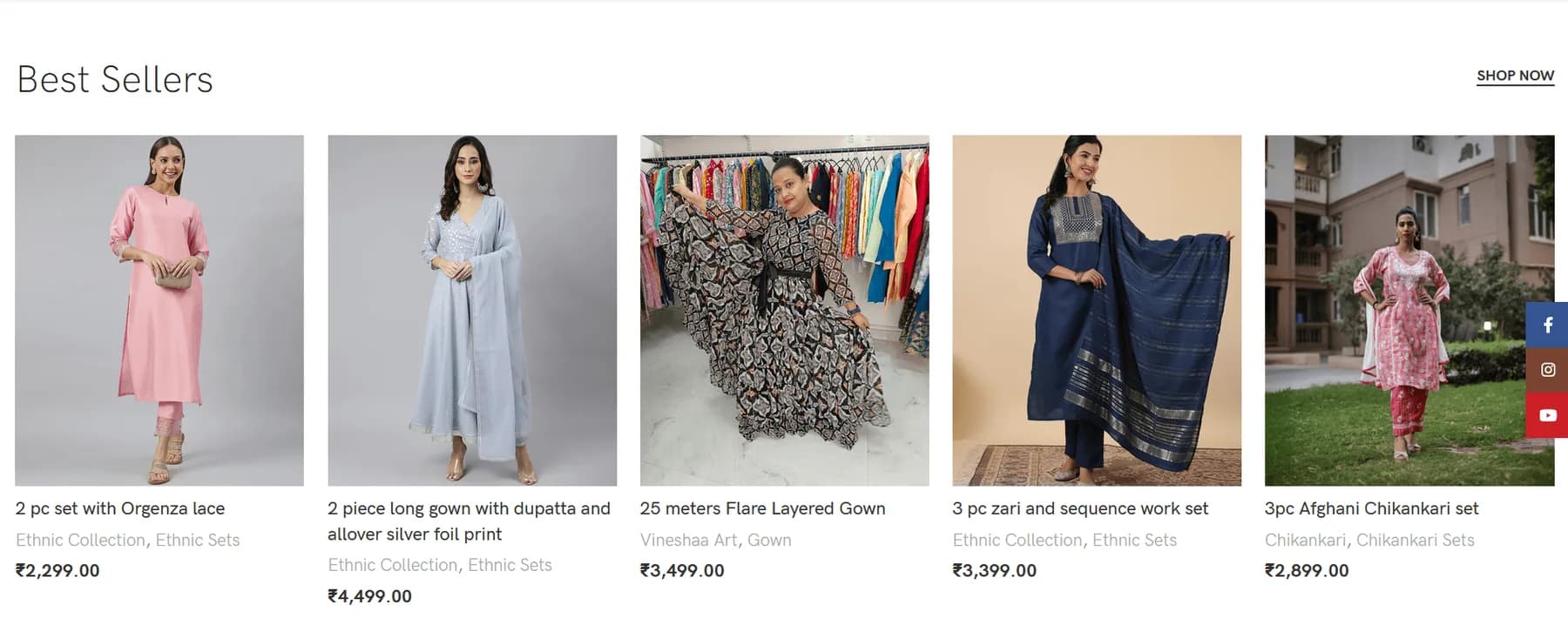 vineshaa responsive website design screen 1
