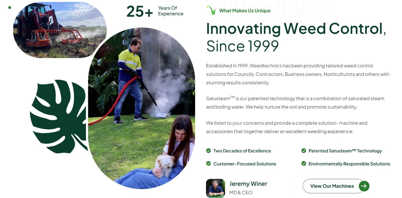 Weedtechnics responsive website design screen 2