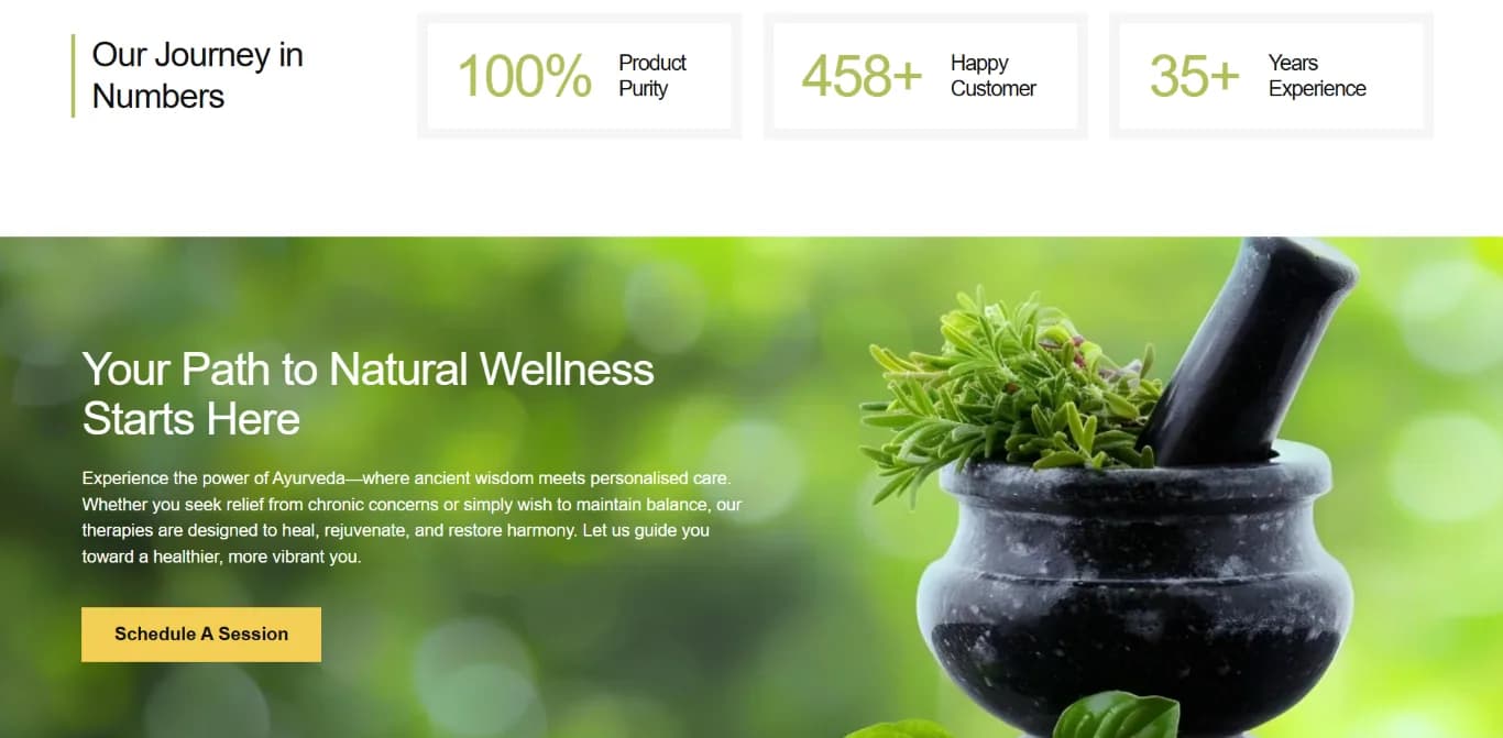 Westwind Ayurveda New Zealand responsive website design screen 1