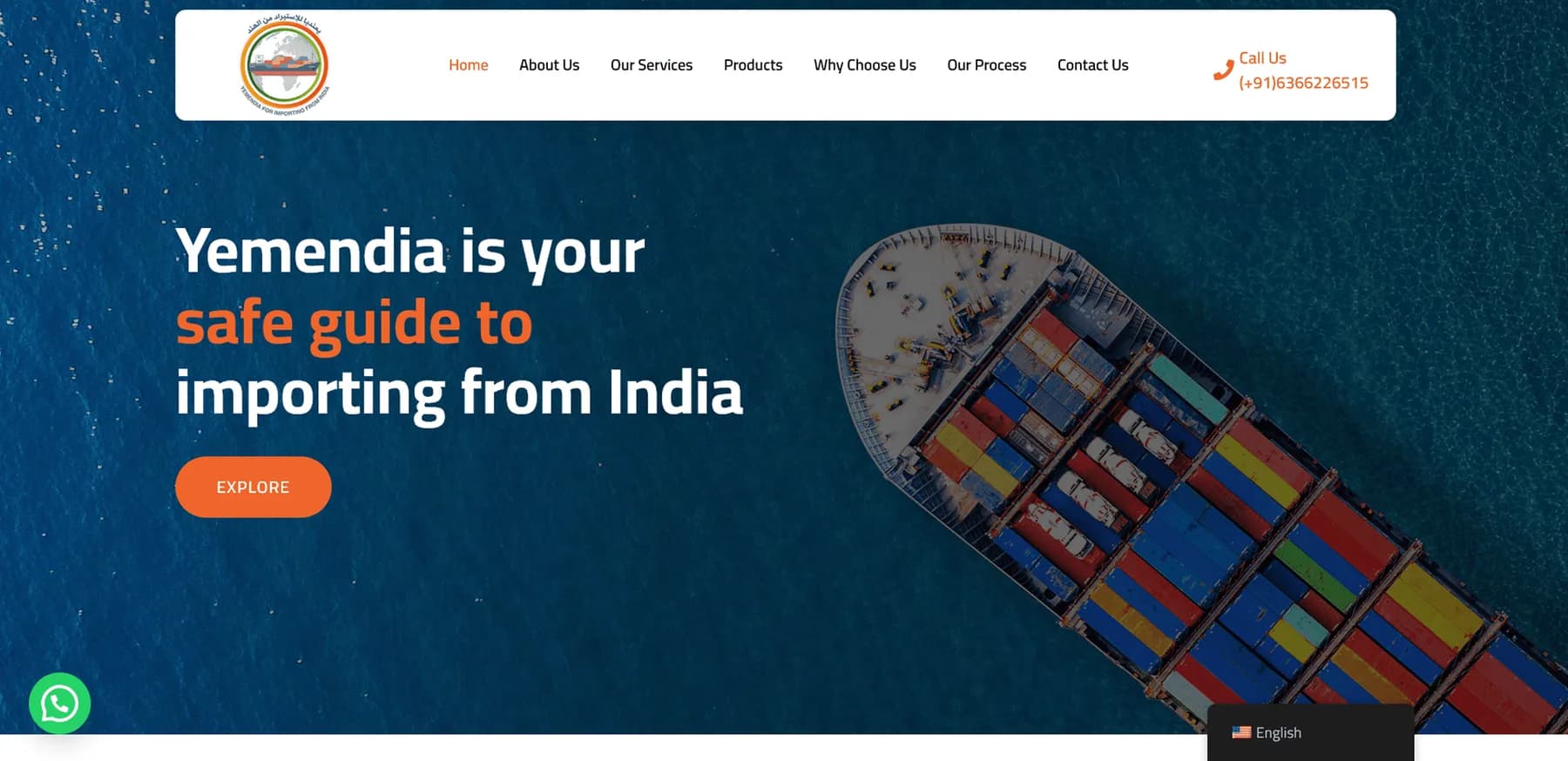 Yemendia website homepage design shown in a desktop browser